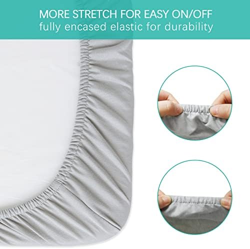 Bassinet Sheets for SNOO Smart Sleeper Baby Bassinet, 100% Cotton, 2 Pack - Image 2