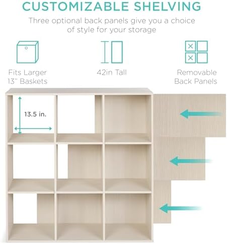Best Choice Products 9-Cube Storage Organizer, 13.5in Shelf Opening, Display - Image 3