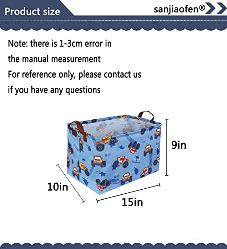 Rectangular Monster Truck Basket Organizer.Kids Baskets, Boys Storage Basket - Image 6