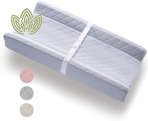 Organic Cotton Covered Contoured Baby Changing Pad | Waterproof Foam Mattress by Modera