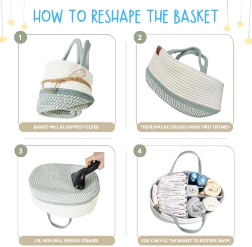 DECOMOMO XL Baby Caddy Organizer, Extra Large Diaper Caddy Basket - Image 7