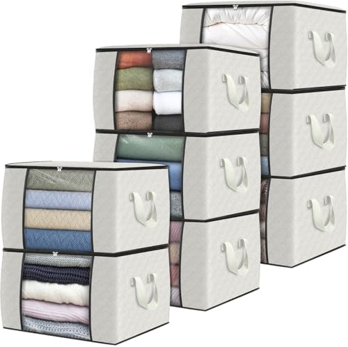 Fab totes 8 Pack Storage Bags for Clothes Blanket Storage Bins by Fabtotes