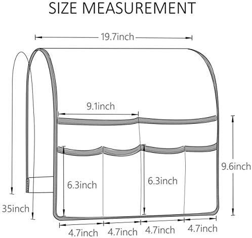 Sofa Armrest Organizer Non-Slip Arm Chair Hanging Caddy Remote Control Holder - Image 3