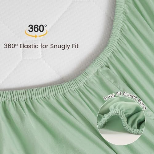 david's kids Waterproof Mini Crib Sheets, 2 Pack Ultra Soft Breathable Mini - Image 5