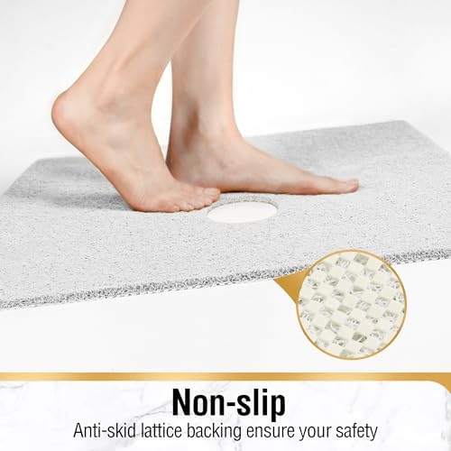 HITSLAM Square Shower Mat, 32 x 32 Inch Non Slip Bath Mat - Image 3