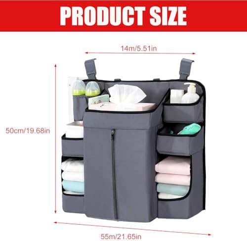 Diaper Organizer for Cribs And Changing Table, Hanging Diaper Caddy - Image 7