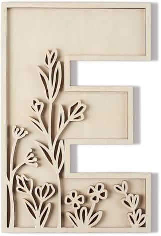 Layered 12 Inch Large Wooden Letters E by LonganCraft