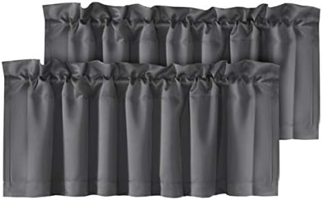 H.VERSAILTEX Blackout Valances for Windows, Short Window Valance Curtains for by HVERSAILTEX