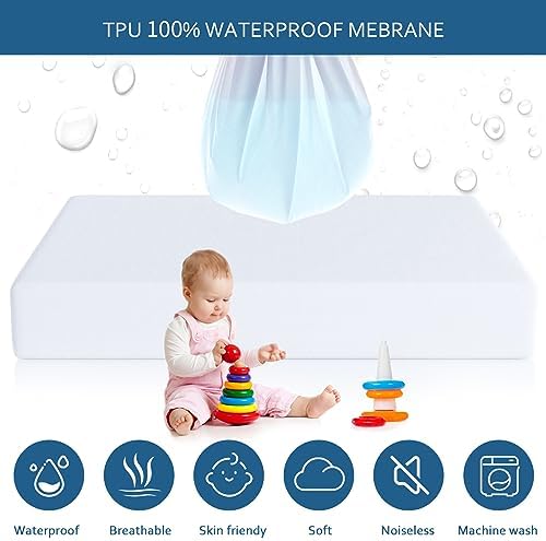 Crib Mattress Protector Waterproof, Toddler Mattress Cover Protector - Image 2