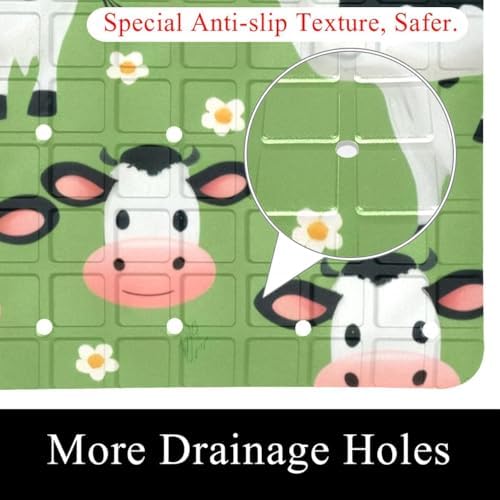 Shower Mat Bathtub Mat, 26.8x15.1 inch, Non-Slip Bath Mat - Image 2