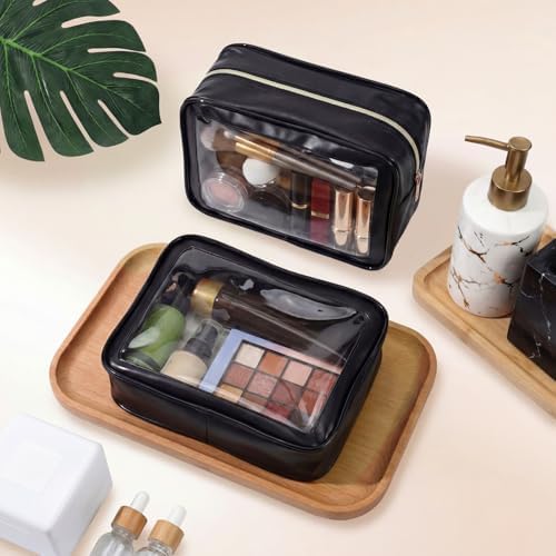 Hsei 6 Pcs Clear Makeup Bags Diaper Bag Organizer Travel Toiletry Bags - Image 4
