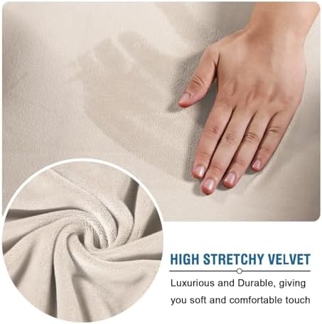 H.VERSAILTEX Wingback Chair Covers Polyester Spandex Plush Wing Chair Slipcover - Image 3