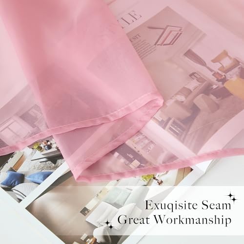 NICETOWN Pink Bed Canopies & Drapes - Image 5