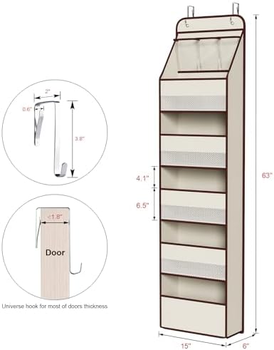 Univivi Fabric Over Door Hanging Organizer - Image 3