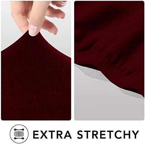 PureFit Stretch Couch Covers for Sofa Large Sofa Slipcovers Wine - Image 4