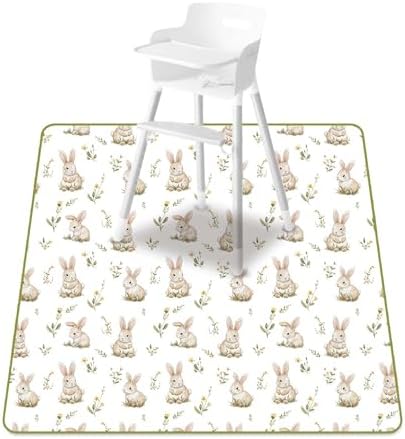 Baby Splat Mat for Under High Chair, 51 x 51 Inch by CoolaPeach