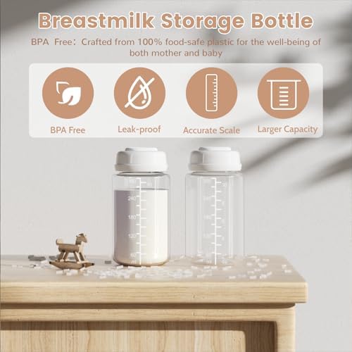 4 Pack 10oz Wide-mouth Breastmilk Storage Bottle - Image 6