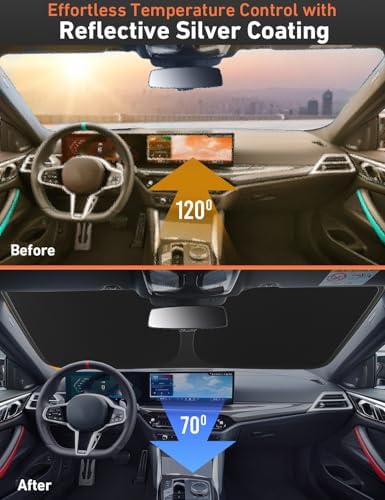 EcoNour Windshield Sunshade for Chevrolet Tahoe/GMC Yukon 2015-2019 - Image 4