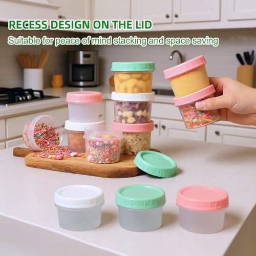 4oz Plastic Containers with Lids, Food Storage Containers Reusable Dishwasher - Image 5