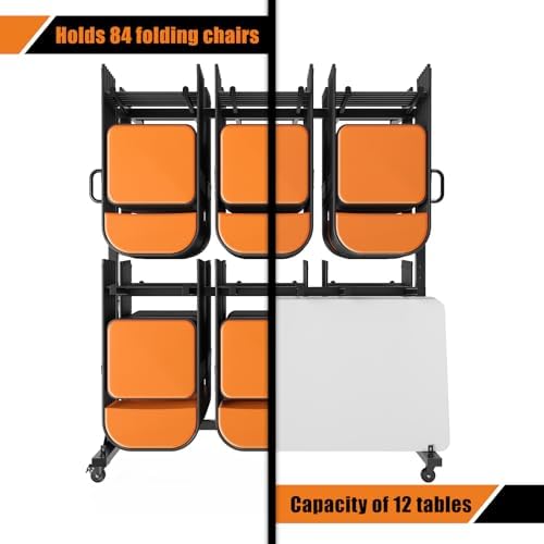 Albott Folding Chair Rack for 12 Tables or 84 Chairs - Image 5