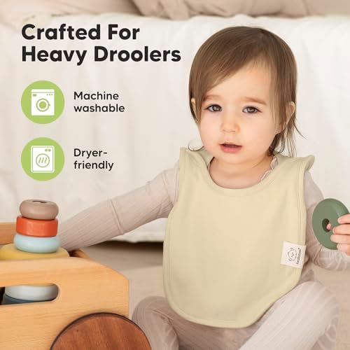 KeaBabies 8-Pack Bibs for Baby Girls, Pullover Baby Bibs - Image 6
