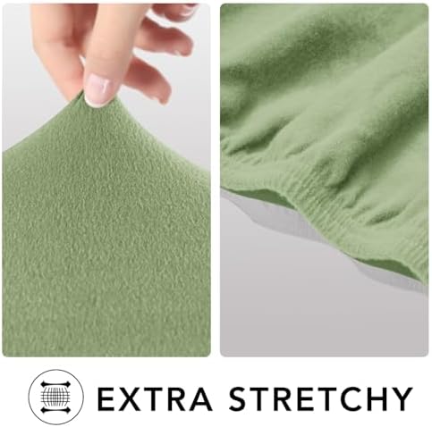 PureFit Stretch Couch Covers for Sofa Large Sofa Slipcovers Sage Green - Image 3