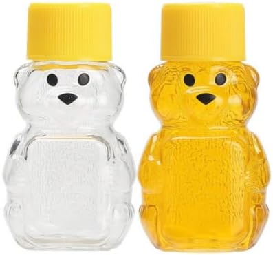 12 Pack Honey Bear Bottle 2oz Bear Shape Clear Empty Honey Bottles Honey Jar - Image 4