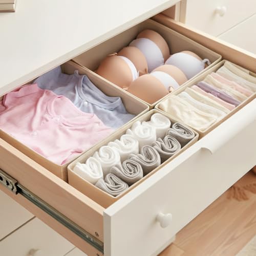 Drawer Organizer for Clothes & Underwear Light Grey - Image 4
