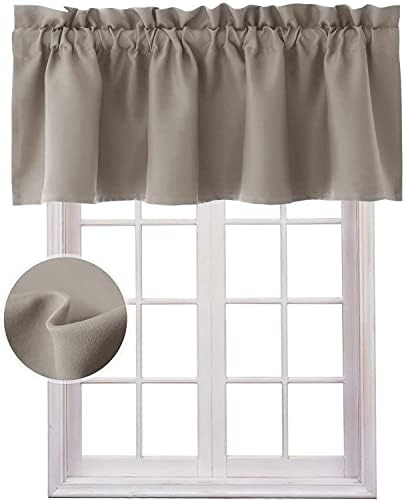 Hiasan Taupe Valance Curtains for Window 60 x 18 Inches 1 Panel by Hiasan