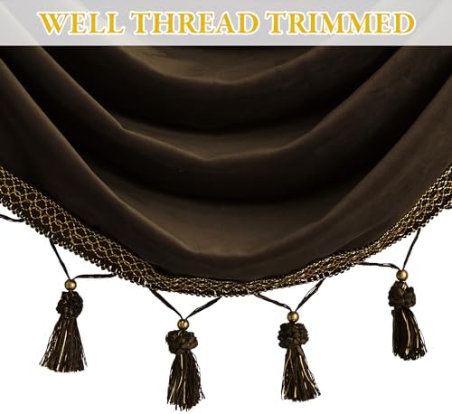 StangH Brown Waterfall Valance Curtain - Image 3