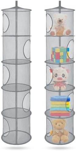 2Pcs Hanging Mesh Space Saver Bags Organizer, Foldable Storage Organizer 5 - Image 6