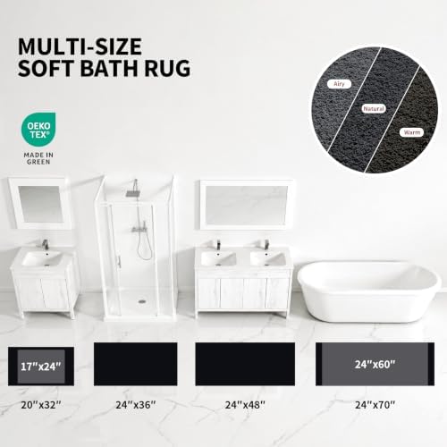 ILANGO Bathroom Rugs 30" × 20", Extra Soft Absorbent Microfiber Bath Rugs - Image 4