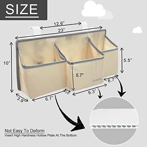 Hanging Baby Diaper Caddy, 3-in-1 Diaper Caddy Organizer Holder - Image 7
