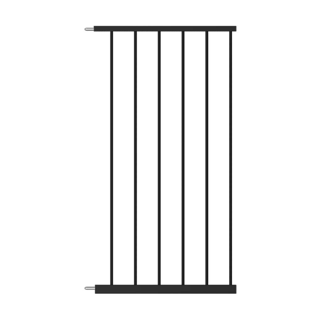 WAOWAO Triple Lock Baby Gate Extra Wide Pressure Mounted Walk Through Swing Auto Close Safety Black Metal Dog Pet Puppy Cat for Stairs,Doorways,Kitchen 25.59"-81.49" inch(Black, 14.17"/36cm)