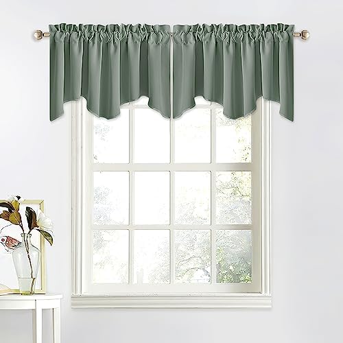 NICETOWN 6 Panels Sage Green Kitchen Valances - Image 3