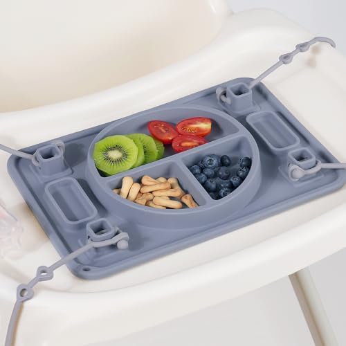 Strong Suction Baby Placemat, STARTURFLYU Silicone Toddler Plate by Unknown