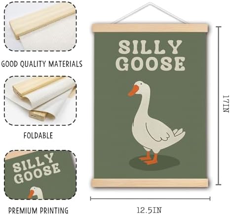 DNEULYR Sage Green Goose Wall Art Poster, Goose Nursery Wall Decor, Funny Silly - Image 6