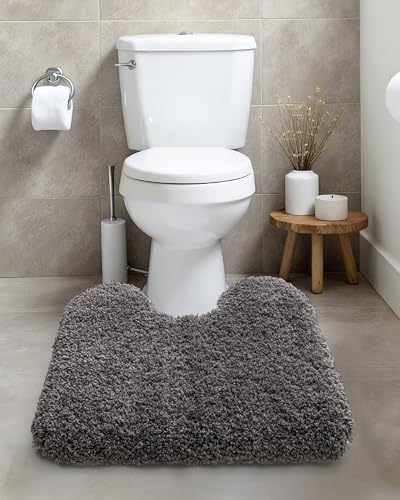 ILANGO Toilet Rugs U Shaped 22" × 24", Soft Absorbent Microfiber Bath Rugs - Image 2
