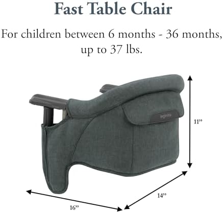 Inglesina Fast Table Chair, Charcoal Gray Melange - Image 3