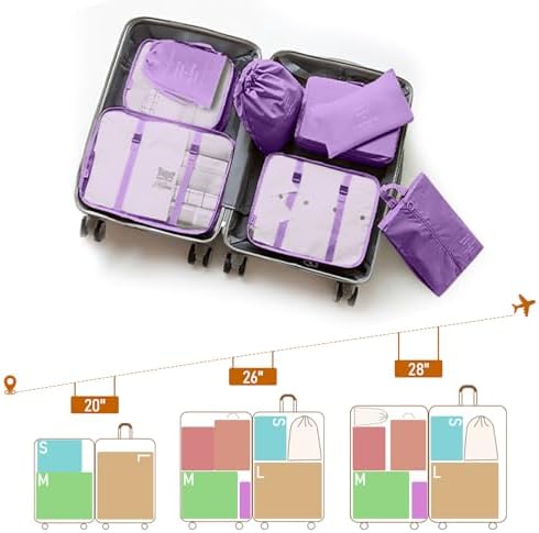 Packing Cubes for Travel 8 Set Luggage Organizer Bags - Image 2