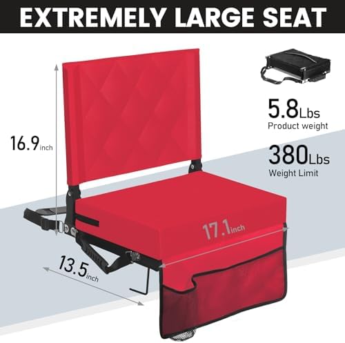 Sheenive Stadium Seats with Back Support, Padded Bleacher Seat Cushion - Image 2