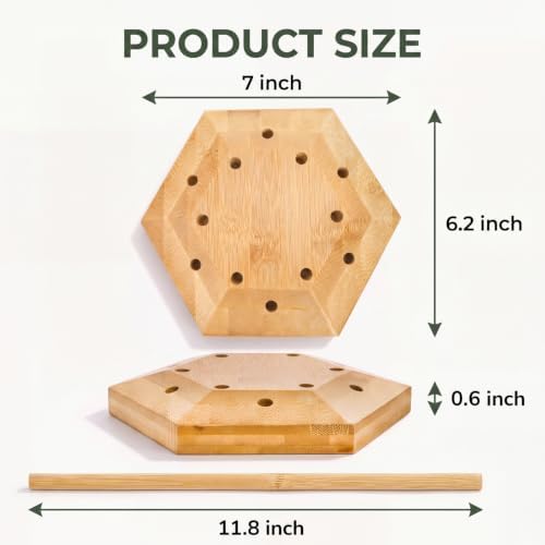 Elsjoy Set of 2 Plastic Bag and Bottle Drying Racks, Countertop Kitchen Bamboo - Image 2