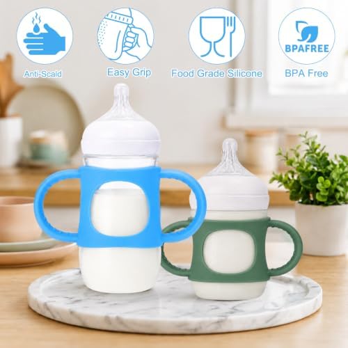 BUSOHA 2 Pack Silicone Sleeves for Avent Natural Baby Bottle - Image 3
