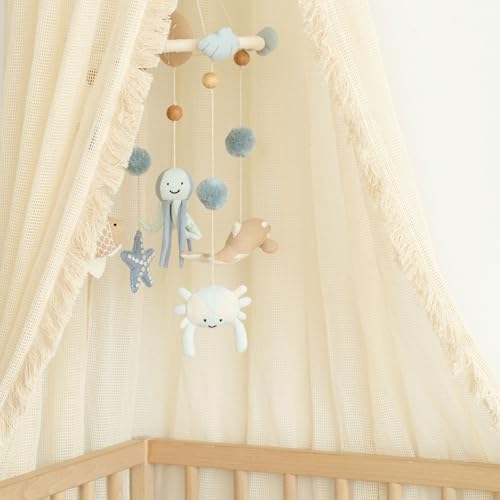 Crane Macrame Baby Crib Canopy, Boho Nursery Decor, Play Room Decorative Canopy - Image 6