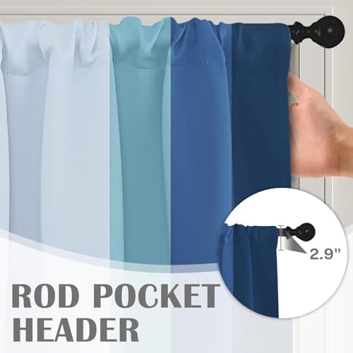 Emvency Valances for Windows, 2 Pack, 52x12 Inch, Coastal Striped - Image 5