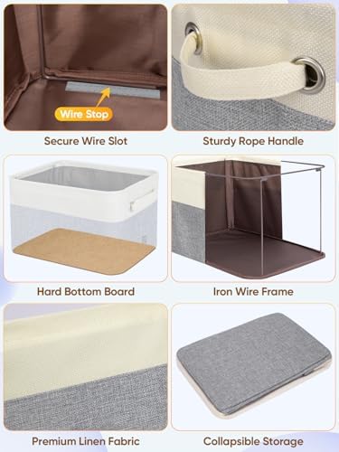 BALEINE 3 Pack Fabric Closet Storage Bins - Image 6