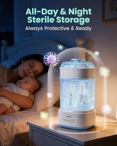 Bottle Sterilizer and Dryer, Compact Electric Steam Baby Bottle Sterilizer - Image 5