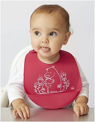 Modern-twist Bucket Bib 100% plastic free silicone, waterproof, adjustable - Image 2