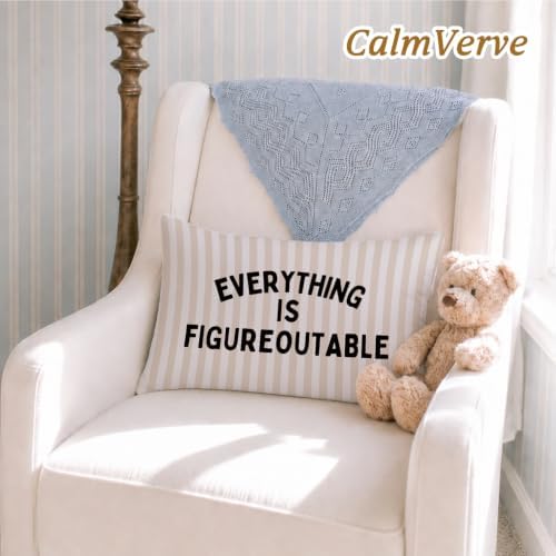Everything is Figureoutable Inspirational 12x20 Pillow Cover, Positive - Image 2