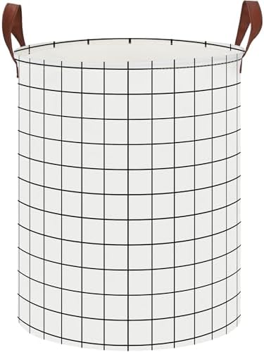 CLOCOR Collapsible Round Laundry Hamper/Large Storage Basket/Room Decor by CLOCOR